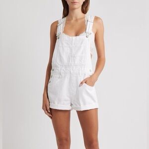 Free People Ziggy Shortalls White